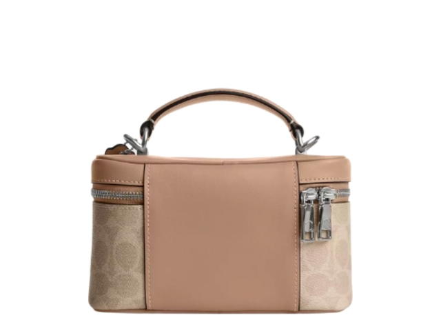 Coach Coach Rainer Crossbody Bag 18 In Signature Canvas Silver Sand Taupe - view 3