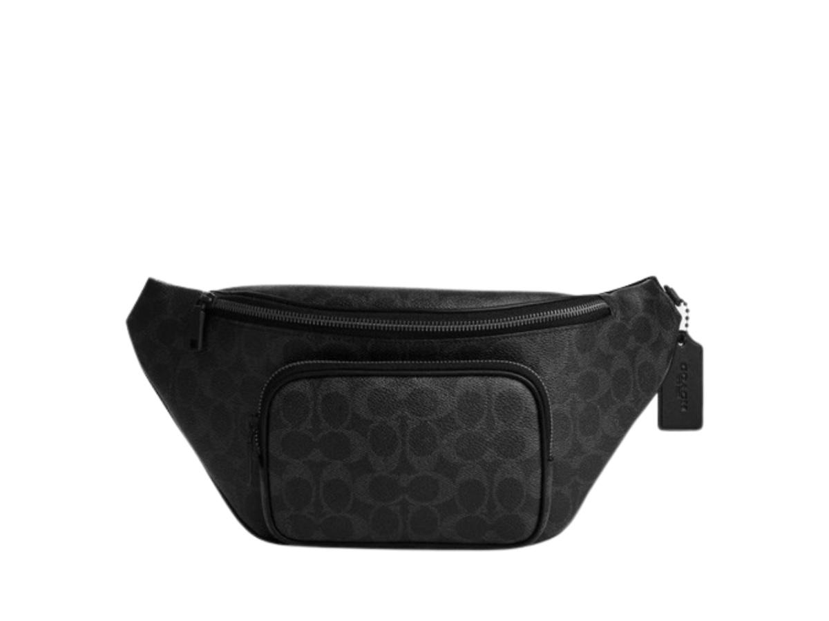 Coach Coach Travis Belt Bag 35 In Signature Canvas Black