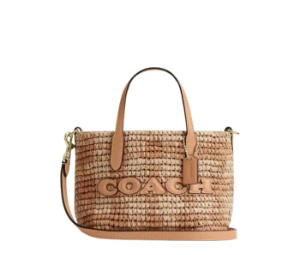 Buy Coach City Mini Tote Bag With Gingham Print Tan at Sasom – Authentic and Ready to Ship