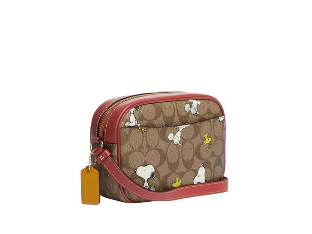 Coach Coach x Peanuts Jamie Camera Bag In Signature Canvas With Snoopy Woodstock Print - view 2