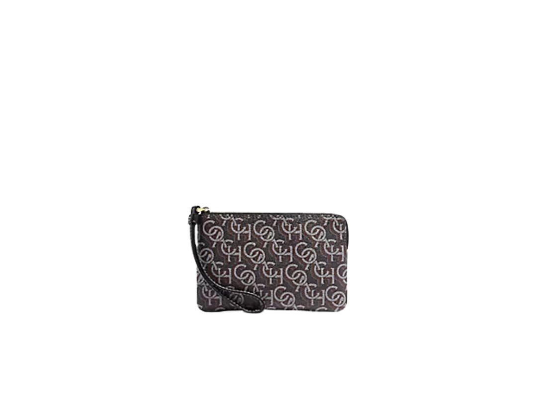 Coach Coach Corner Zip Wristlet Black