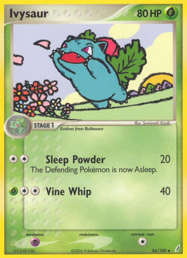 Pokemon Pokemon Ivysaur U [CG 34/100] EX "Crystal Guardians" [ReverseHolo] (EN)