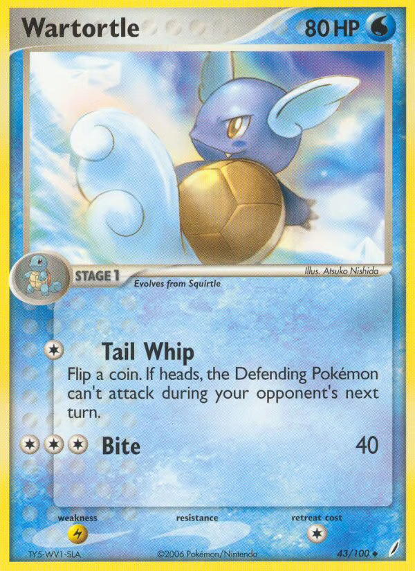 Pokemon Pokemon Wartortle U [CG 43/100] EX "Crystal Guardians" [ReverseHolo] (EN)