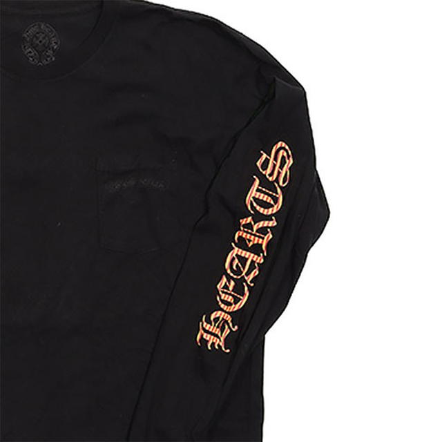 Chrome Hearts Chrome Hearts Logo Print Long Sleeve T-Shirt - Black - view 4