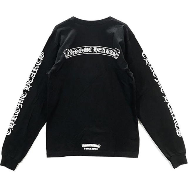 Chrome Hearts Chrome Hearts Scroll Logo Long Sleeve Pocket T-Shirt - Black - view 2