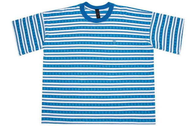 Chrome Hearts Chrome Hearts SS23 Striped Logo Print Crew Neck Short Sleeve T-Shirt - Blue - view 2