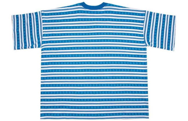Chrome Hearts Chrome Hearts SS23 Striped Logo Print Crew Neck Short Sleeve T-Shirt - Blue - view 3