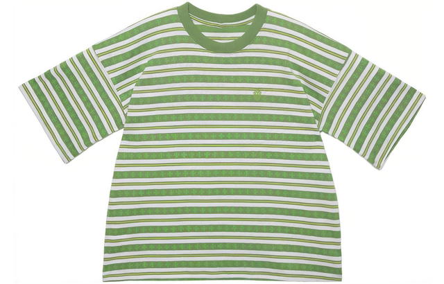 Chrome Hearts Chrome Hearts SS23 Striped Logo Print Crew Neck Short Sleeve T-Shirt - Green - view 1