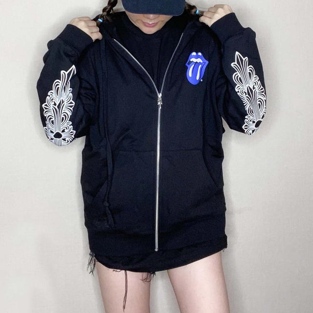 Chrome Hearts Chrome Hearts x The Rolling Stones Hooded Sweatshirt - Black - view 3