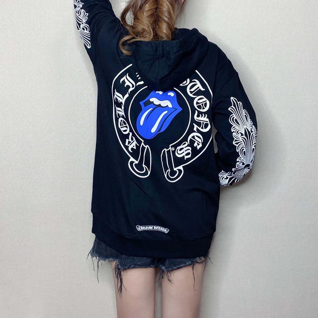 Chrome Hearts Chrome Hearts x The Rolling Stones Hooded Sweatshirt - Black - view 4