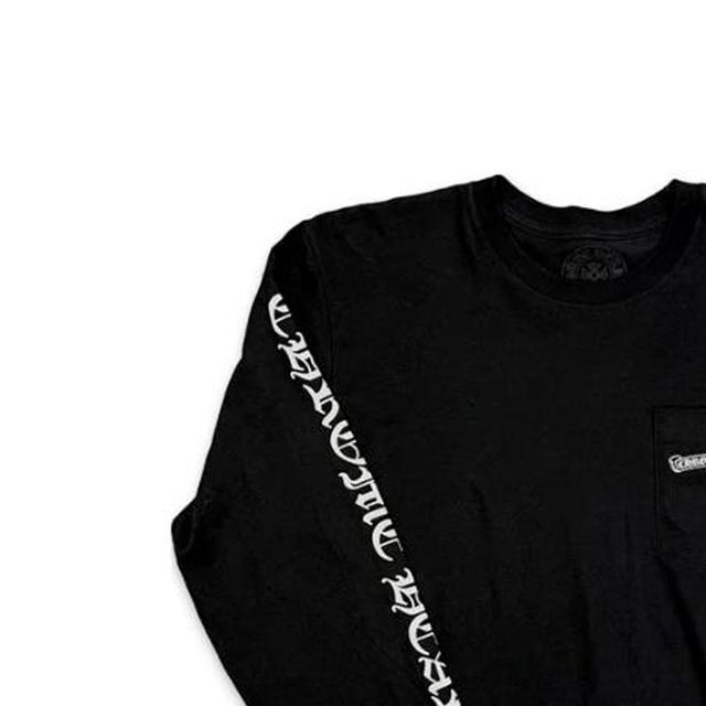 Chrome Hearts Chrome Hearts Letter Print Crew Neck Long Sleeve T-Shirt - Black - view 4