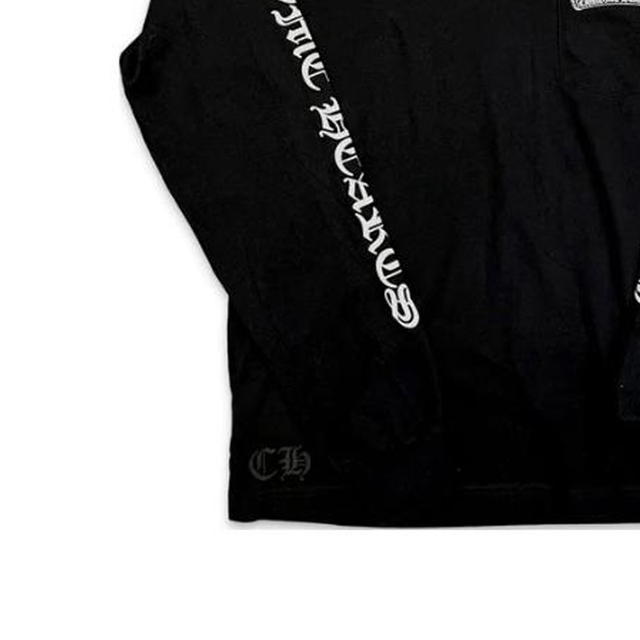 Chrome Hearts Chrome Hearts Letter Print Crew Neck Long Sleeve T-Shirt - Black - view 5