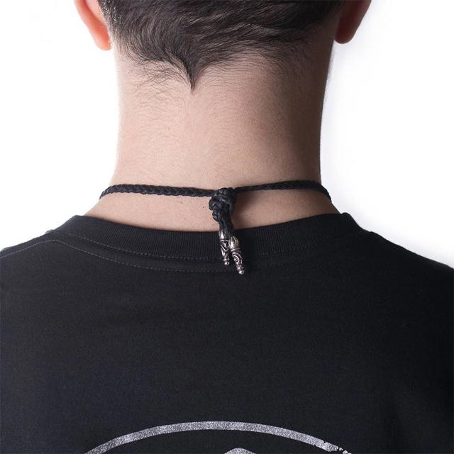 Chrome Hearts Chrome Hearts BS Leather Woven Pendant - silver - view 4