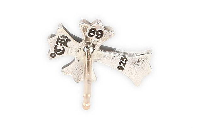 Chrome Hearts Chrome Hearts 925 Sterling Silver Cross Stud Earrings Men's Silver - view 3