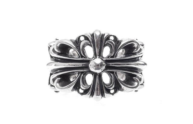 Chrome Hearts Chrome Hearts Double Cross Floral 925 Sterling Silver Ring Men's Silver - view 2
