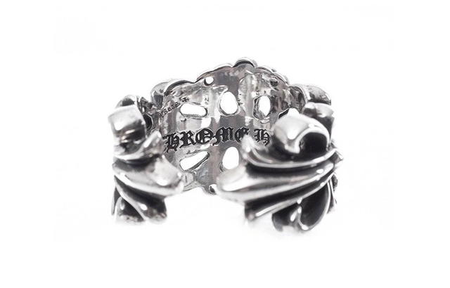Chrome Hearts Chrome Hearts Double Cross Floral 925 Sterling Silver Ring Men's Silver - view 4