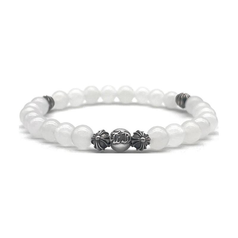 Chrome Hearts Chrome Hearts Agate Beaded Bracelet - Gray White