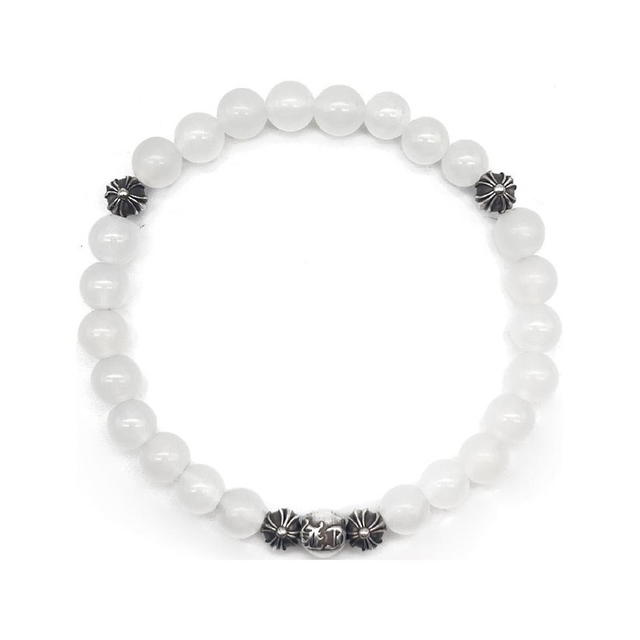 Chrome Hearts Chrome Hearts Agate Beaded Bracelet - Gray White - view 2