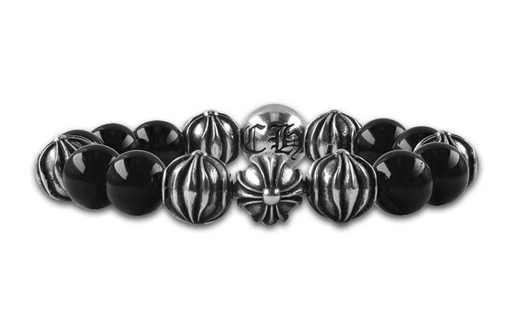 Chrome Hearts Chrome Hearts Obsidian Beaded Bracelet - Black