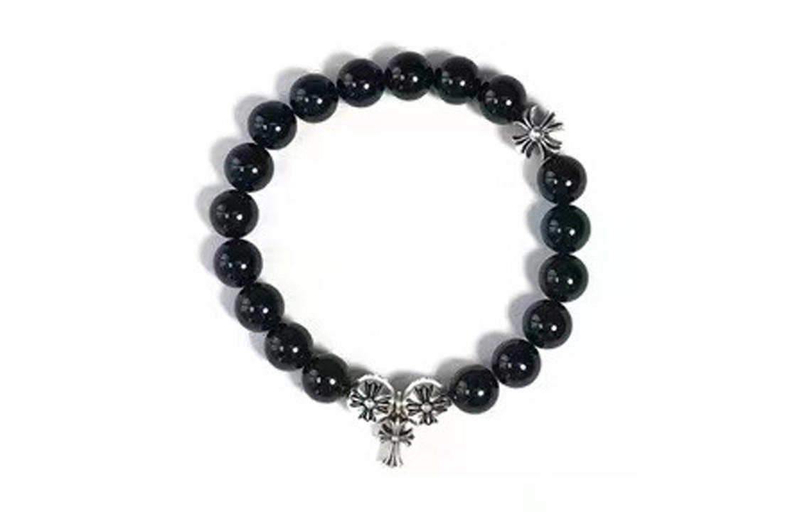Chrome Hearts Chrome Hearts 925 Sterling Silver Bracelet Men's Black