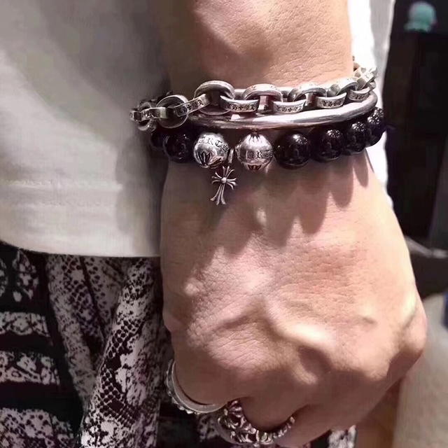 Chrome Hearts Chrome Hearts 925 Sterling Silver Bracelet Men's Black - view 2