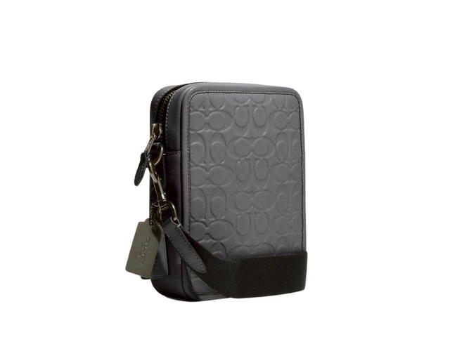 Coach Coach Sullivan Crossbody In Signature Leather Gunmetal Grey - view 2