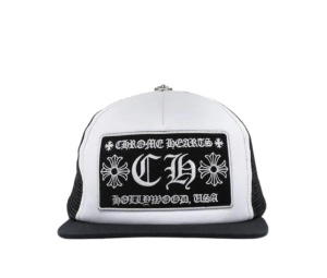 Buy Chrome Hearts CH Hollywood Trucker Hat Black White at Sasom – Authentic and Ready to Ship