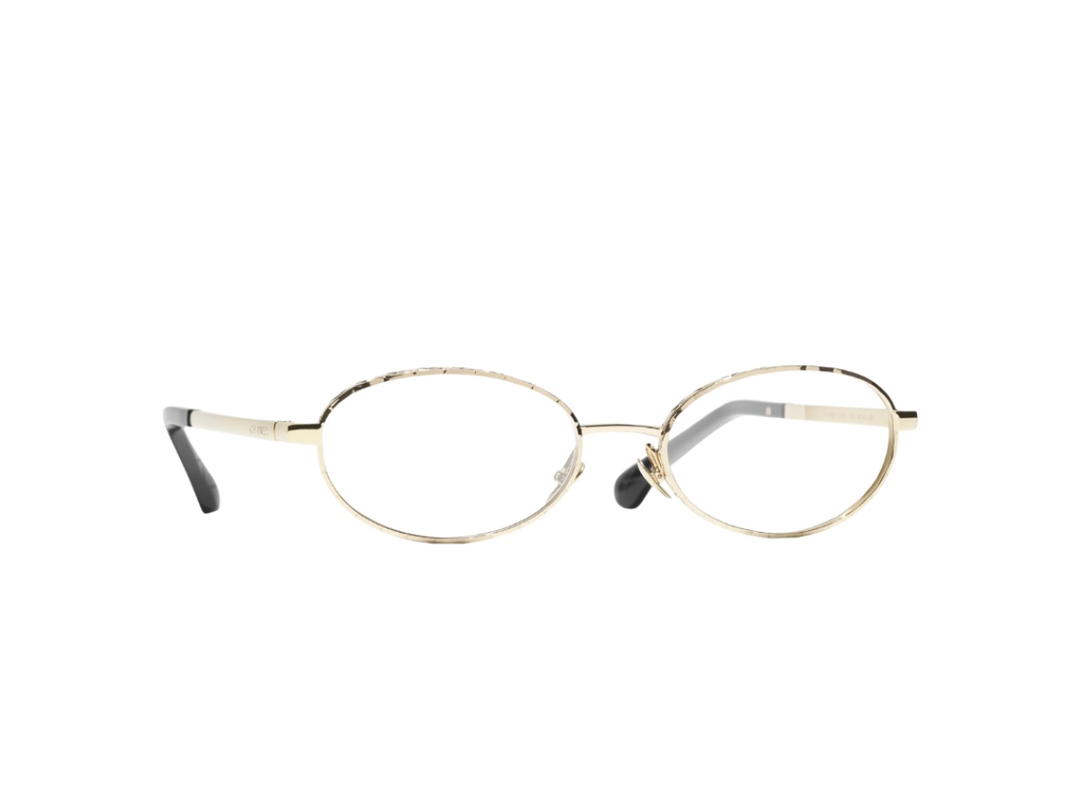Chanel Chanel Oval Eyeglasses In Metal Gold