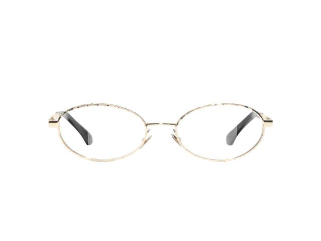 Chanel Chanel Oval Eyeglasses In Metal Gold - view 2