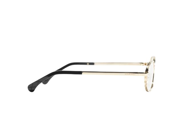 Chanel Chanel Oval Eyeglasses In Metal Gold - view 3