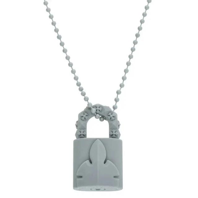 Chrome Hearts Chrome Hearts Padlock Rubber Necklace - Gray - view 2