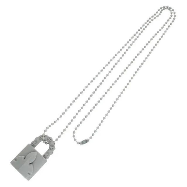 Chrome Hearts Chrome Hearts Padlock Rubber Necklace - Gray - view 3