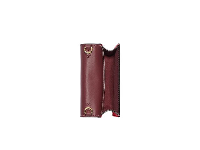 Coach Coach Mini Wallet On a Chain With Strawberry Brown - view 3