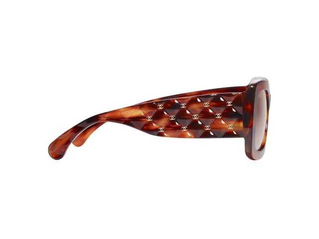 Chanel Chanel Rectangle Sunglasses Havana Gradient Brown Lens - view 3