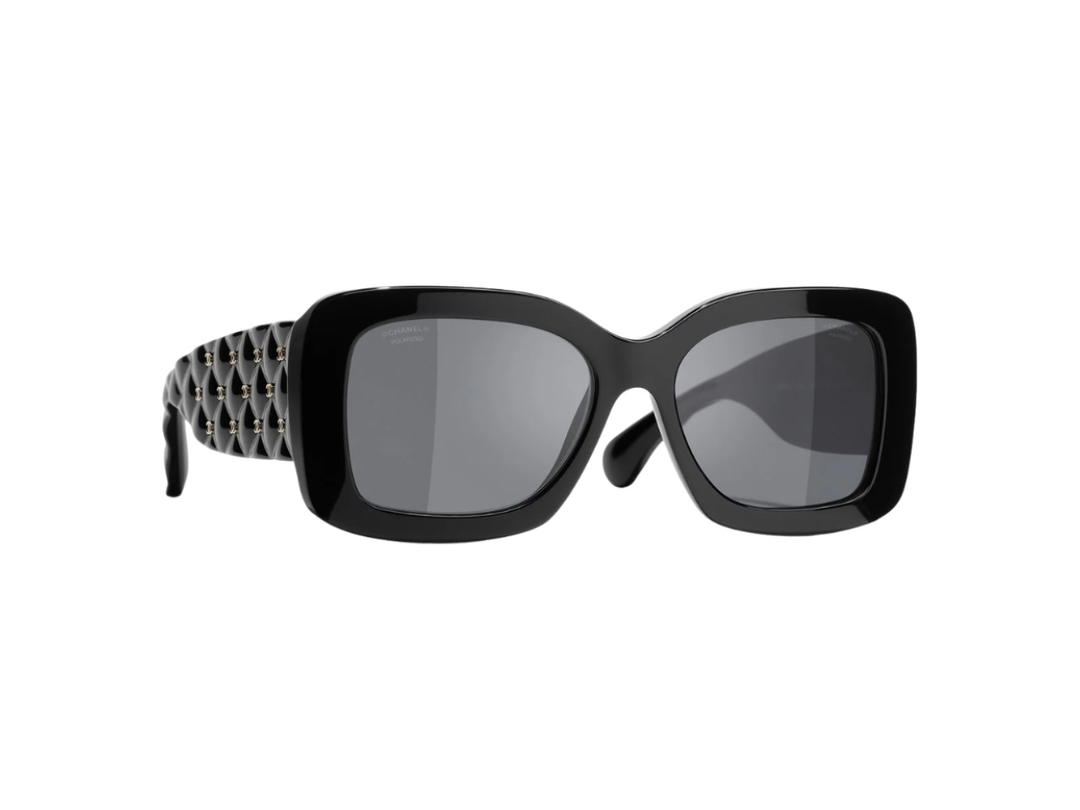 Chanel Chanel Rectangle Sunglasses Black Lens