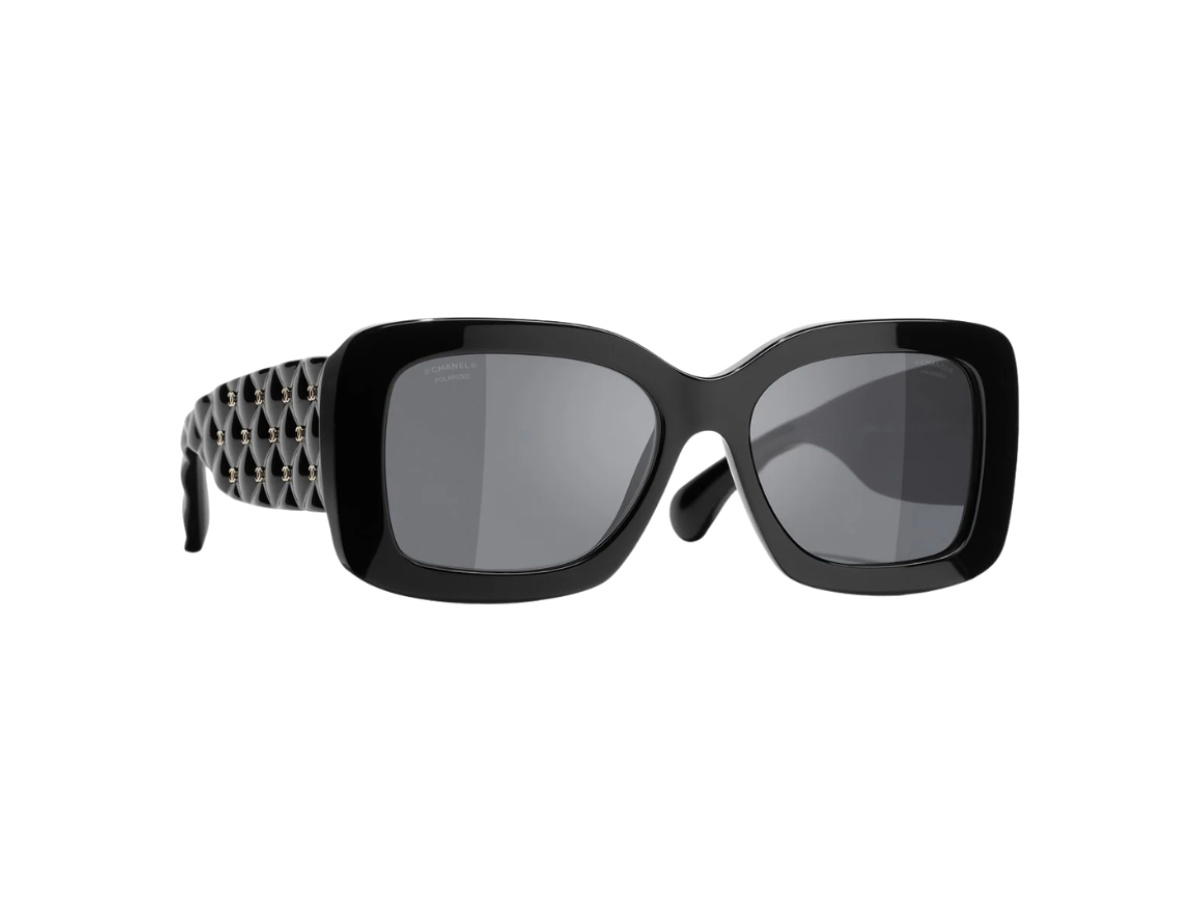 Chanel Chanel Rectangle Sunglasses Black Lens