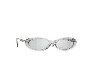 Buy Chanel Oval Sunglasses Transparent Grey Lens Pale Grey at Sasom – Authentic and Ready to Ship