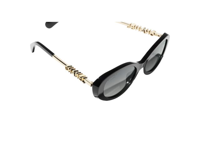 Chanel Chanel Oval Sunglasses Black Grey Lens - view 4
