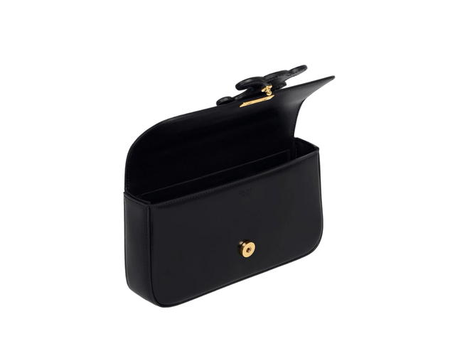 Celine Celine Chain Shoulder Bag Cuir Triomphe In Shiny Calfskin With Gold Finishing Black - view 3