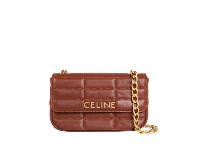 Celine Celine Chain Shoulder Bag Matelasse Monochrome Celine In Quilted Goatskin With Gold Finishing Tan - view 1