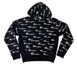Buy Champion Hoodies Logo Print Navy at Sasom – Authentic and Ready to Ship