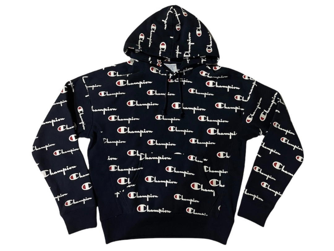 Champion Champion Hoodies Logo Print Navy