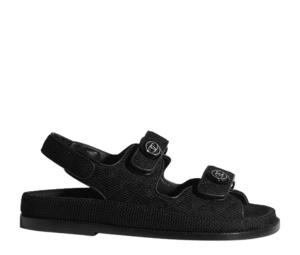 Buy Chane Sandals In Fabric Black (W) at Sasom – Authentic and Ready to Ship