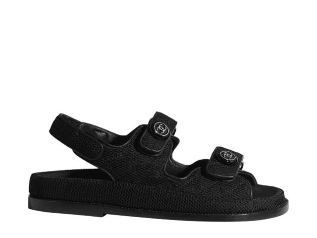 Chanel Chane Sandals In Fabric Black (W) - view 1