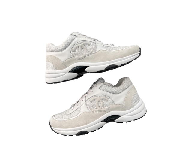 Chanel Chanel In Coton Tweed Suede Calfskin And Calfskin White (W) - view 2