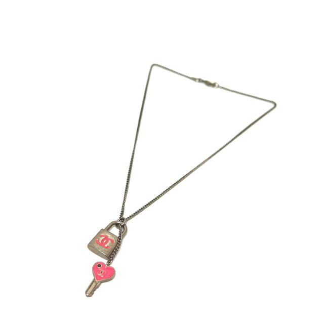 Chanel CHANEL 07P CC Mark Padlock Cadena Heart Key Chain accessories Necklace - view 2
