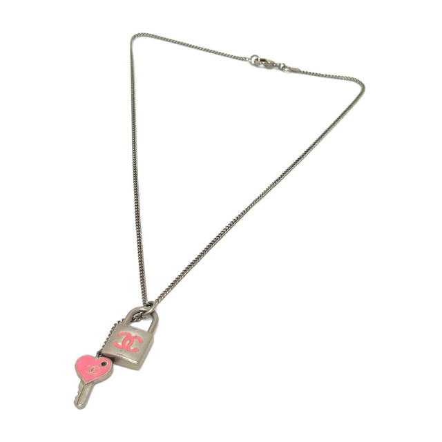 Chanel CHANEL 07P CC Mark Padlock Cadena Heart Key Chain accessories Necklace - view 4