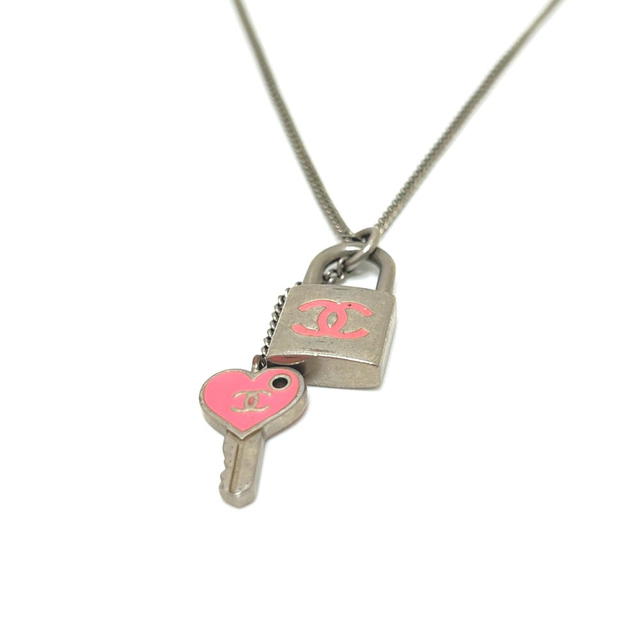 Chanel CHANEL 07P CC Mark Padlock Cadena Heart Key Chain accessories Necklace - view 5