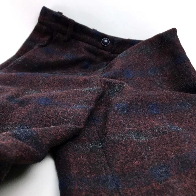 Chanel CHANEL 15B Flannel Pants Burgundy and Navy - view 4
