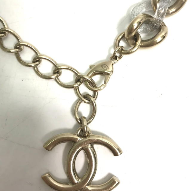 Chanel CHANEL 17K CC CC Mark Chain Glitter belt Metal Gold - view 3